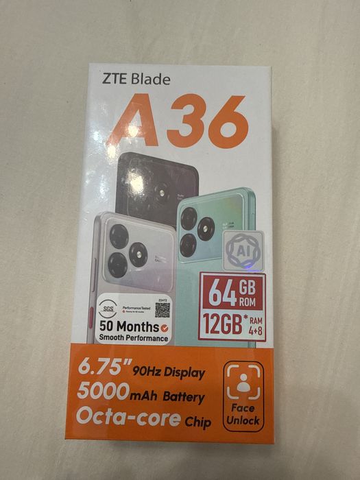 НОВЫЙ ТЕЛЕФОН ZTE BLADE A16 в черном цвете
