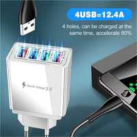 USB Super 4 Ports 65W 3.1A USB Wall Charger Fast Charge Adapter