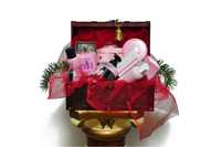 Cufar premium cadou+cutie de bijuterii cu trandafir criogenat