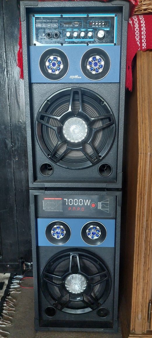 Două boxe cu radio și Bluetooth
