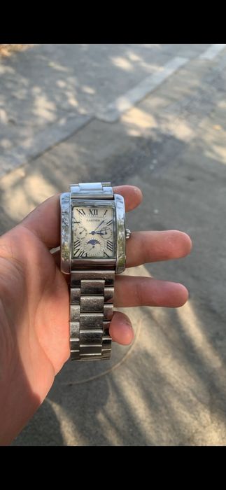 Cartier tank moonphace часы
