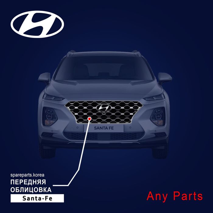 Hyundai santafe oldi ablisofka Передняя облицовка Hyundai Sentafe