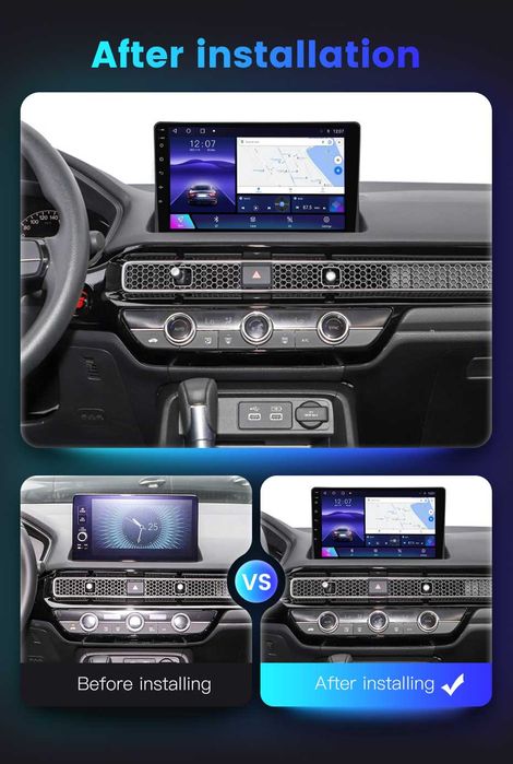 NAVIGATIE Android 14 Honda Civic 2006 2022 1/8 Gb Waze CarPlay +CAMERA