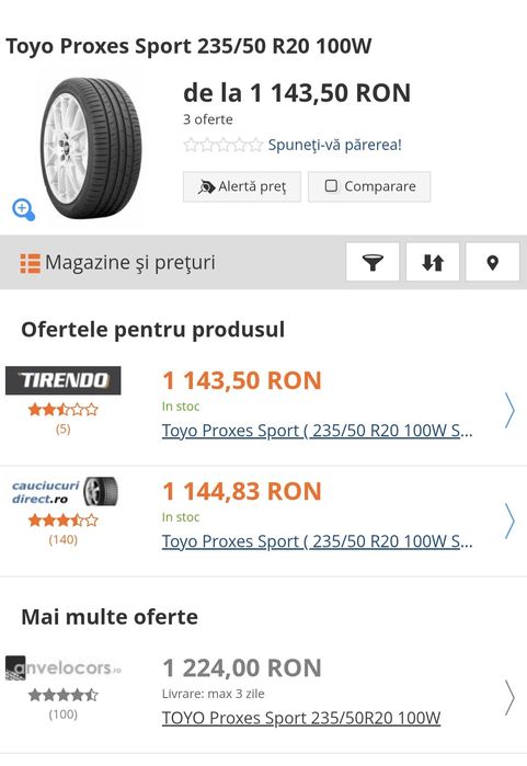 235 50 20 Toyo noi 4323