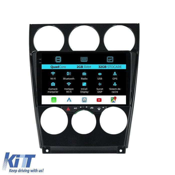 Navigatie Dedicata Mazda 6 (2002-2008), 9 Inch, 2Gb Ram, 32Gb stocare,
