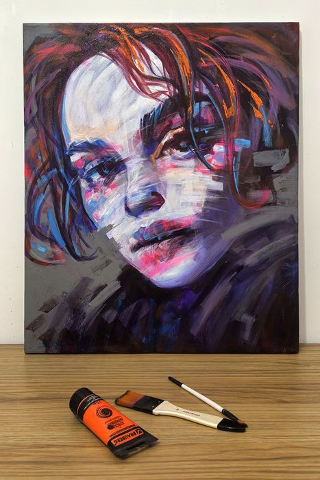 Портрет девушки. 50-40 см. Холст, акрил