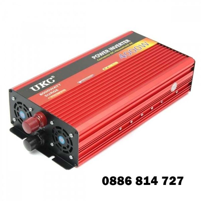 Инвертор на напрежение UKC, 12V-220V, мощност 4000w.