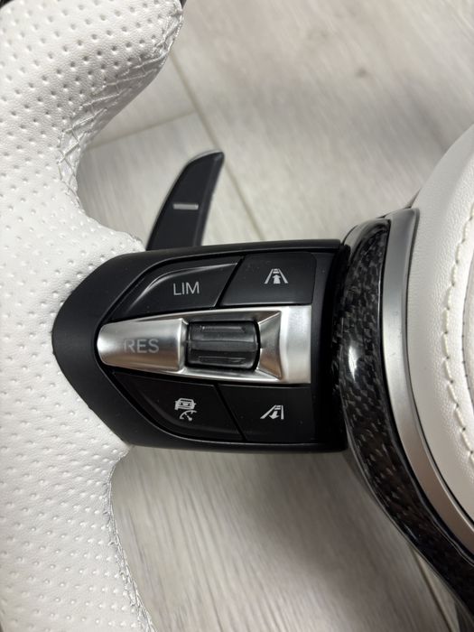 Volan BMW M Piele Alba Nappa SERIA 1; 2; 3; 4; X1; X2; X3; X4; X5; X6