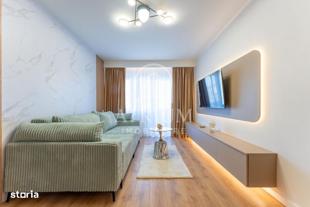 Apartament 2 camere mobilat si utilat premium in Floresti