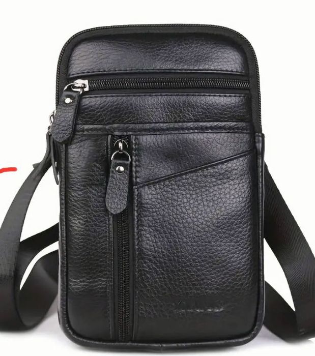 Чантичка 2 модела  , черна от естествена кожа