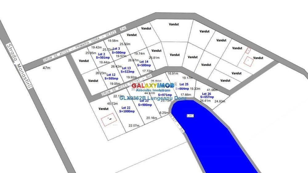 Teren intravilan 500 -1000mp, Stradal, Lac Berceni, Utilitati, 80E mp