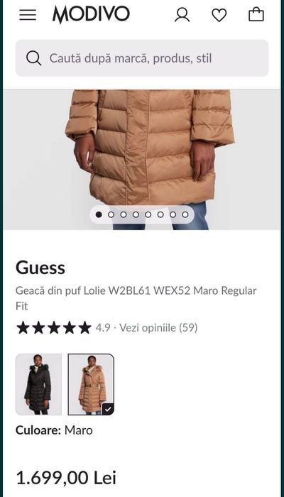 Geaca guess originala noua