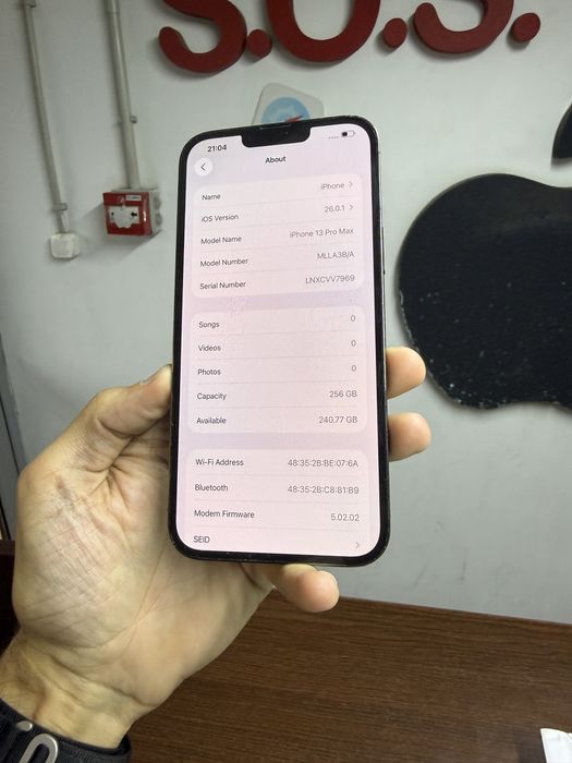 Vand Iphone 13 Pro Max 256Gb Graphite