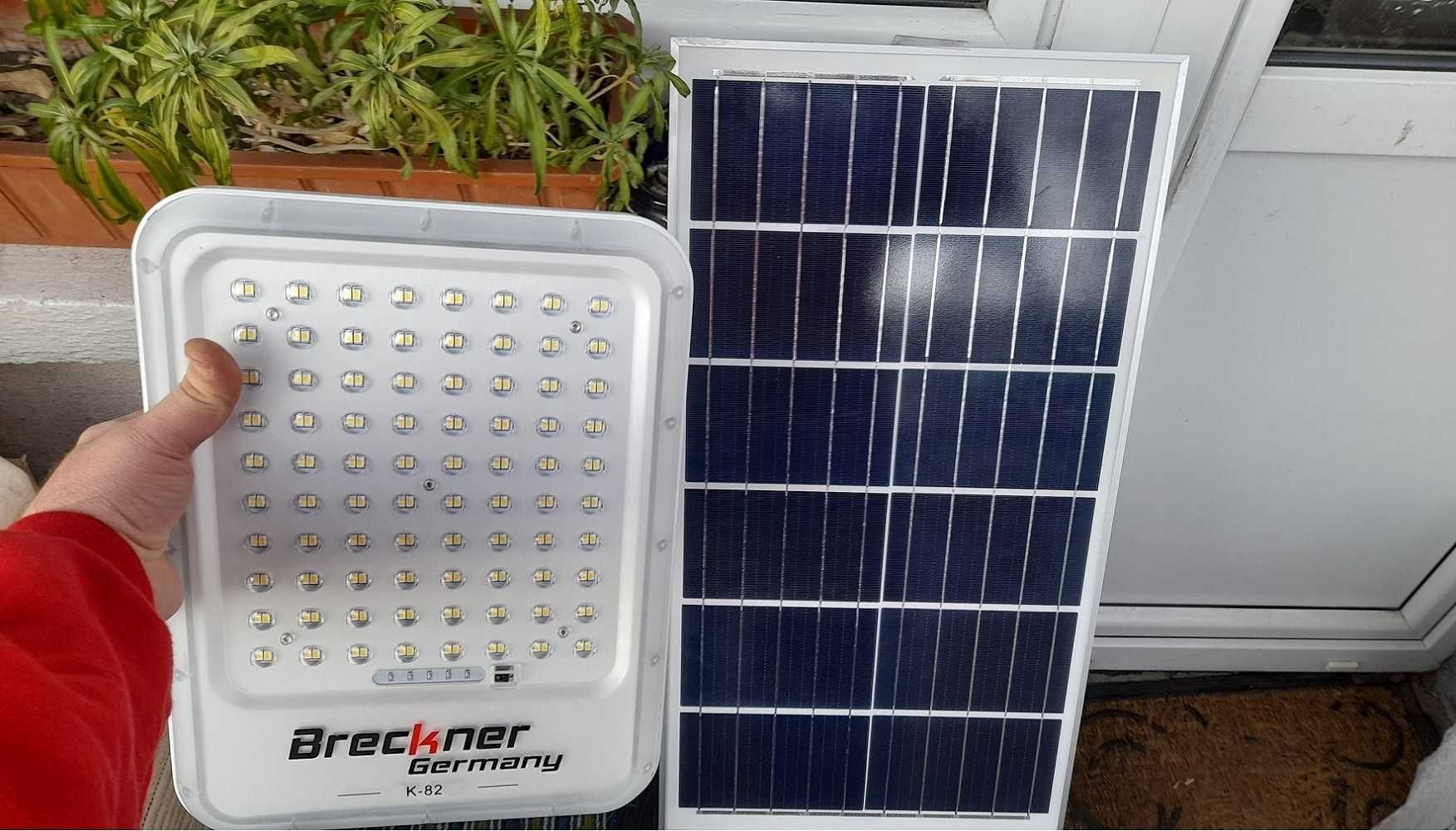 Lampi solare proiector led german 200w panou fotovoltaic cablu 4 metri