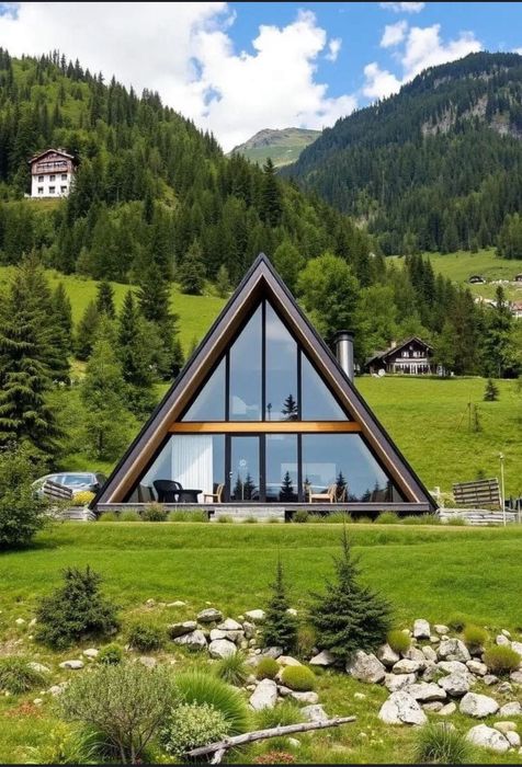 Cabane tip A din lemn masiv