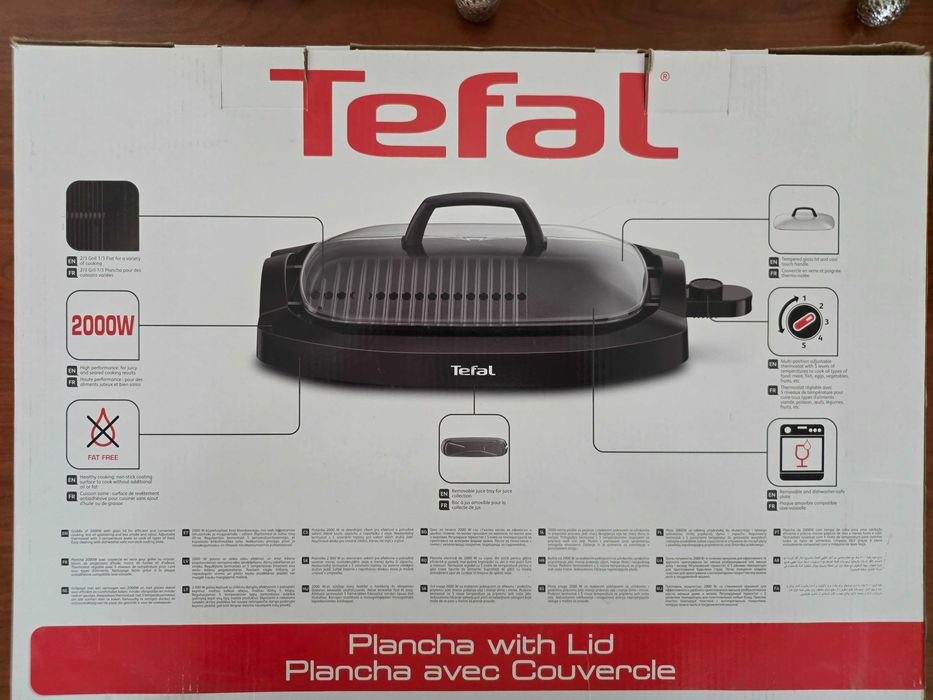 Скара Tefal с комбинирана плоча и капак