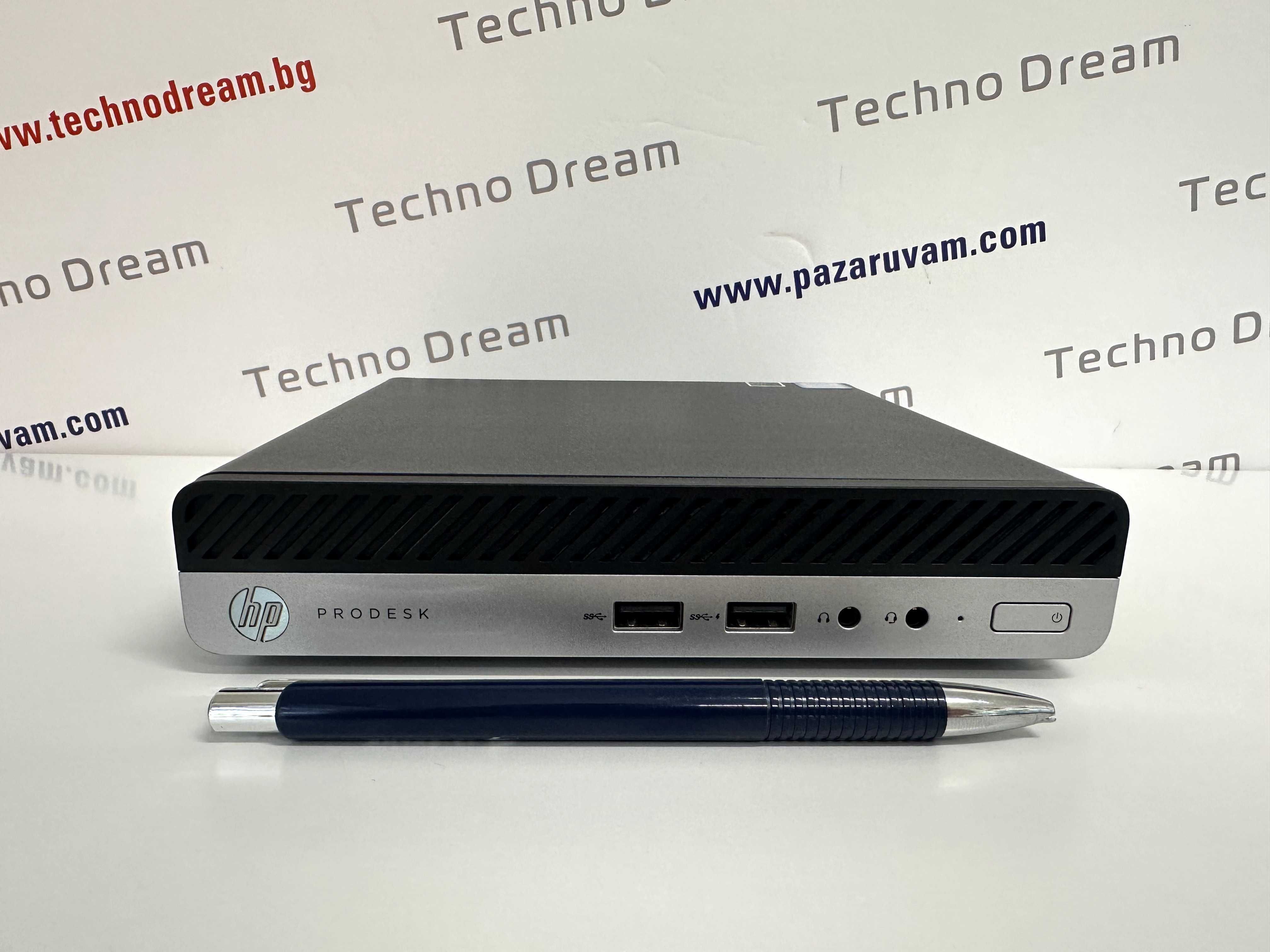 Мини компютър HP ProDesk 400 G4-Intel Core i3-8100T/ 16GB RAM / 512GB