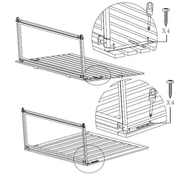 Bariera laterala pat, inaltime ajustabila 70-90 cm