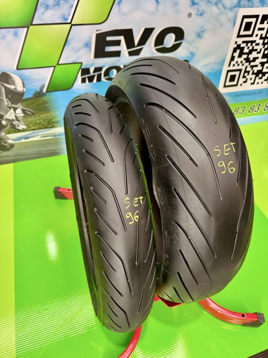 Set anvelope Moto 120 70 17 si 190 50 17 Michelin Power3 Cauciuc Set96