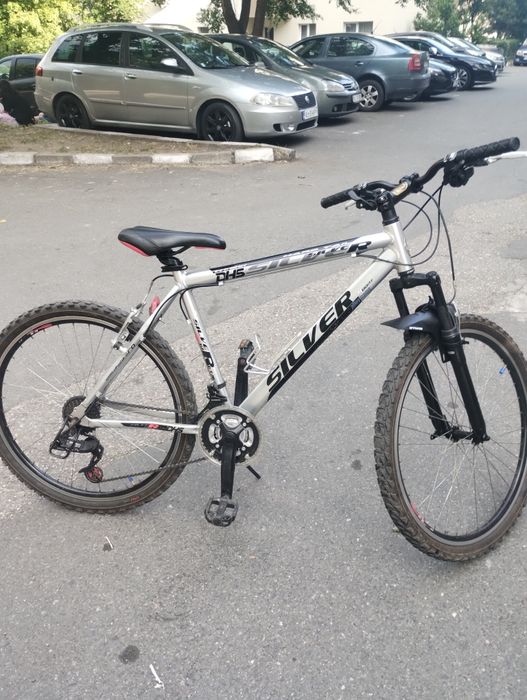 Bicicletă silver DHS