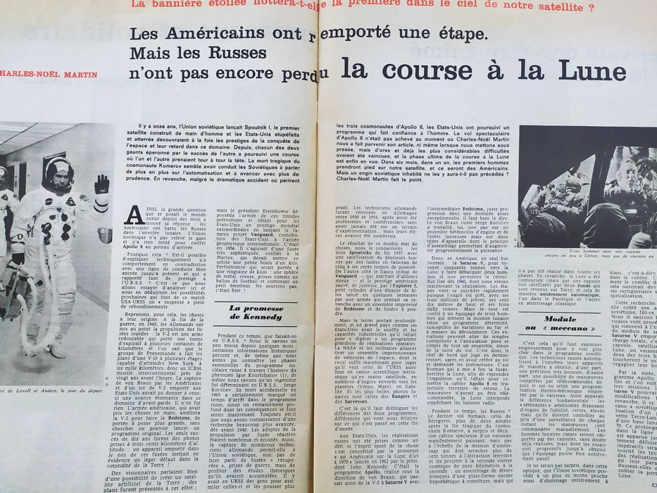reviste vechi, prima misiune pe Luna si Le Figaro 1969