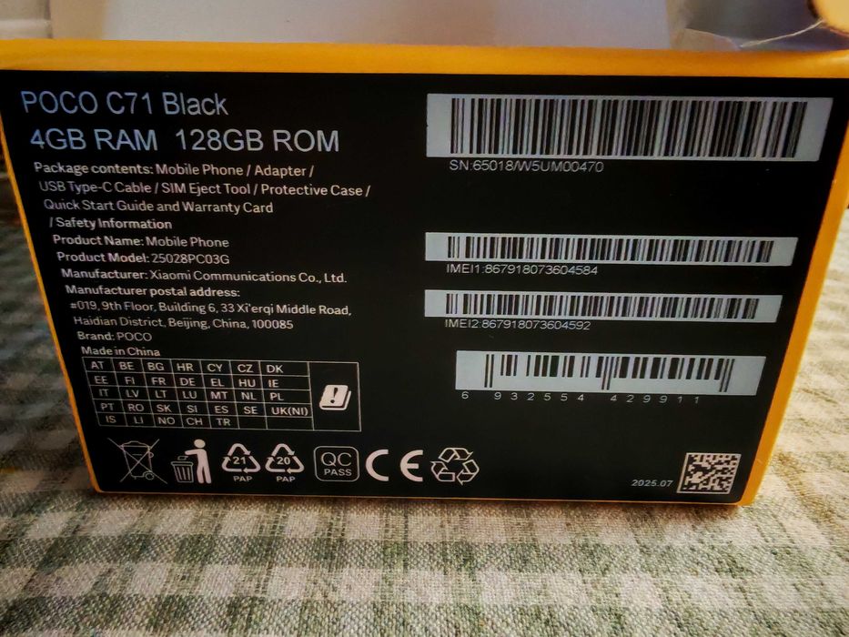Telefon Poco C71 128GB 4+2gb RAM 5000Mah culoare Grey