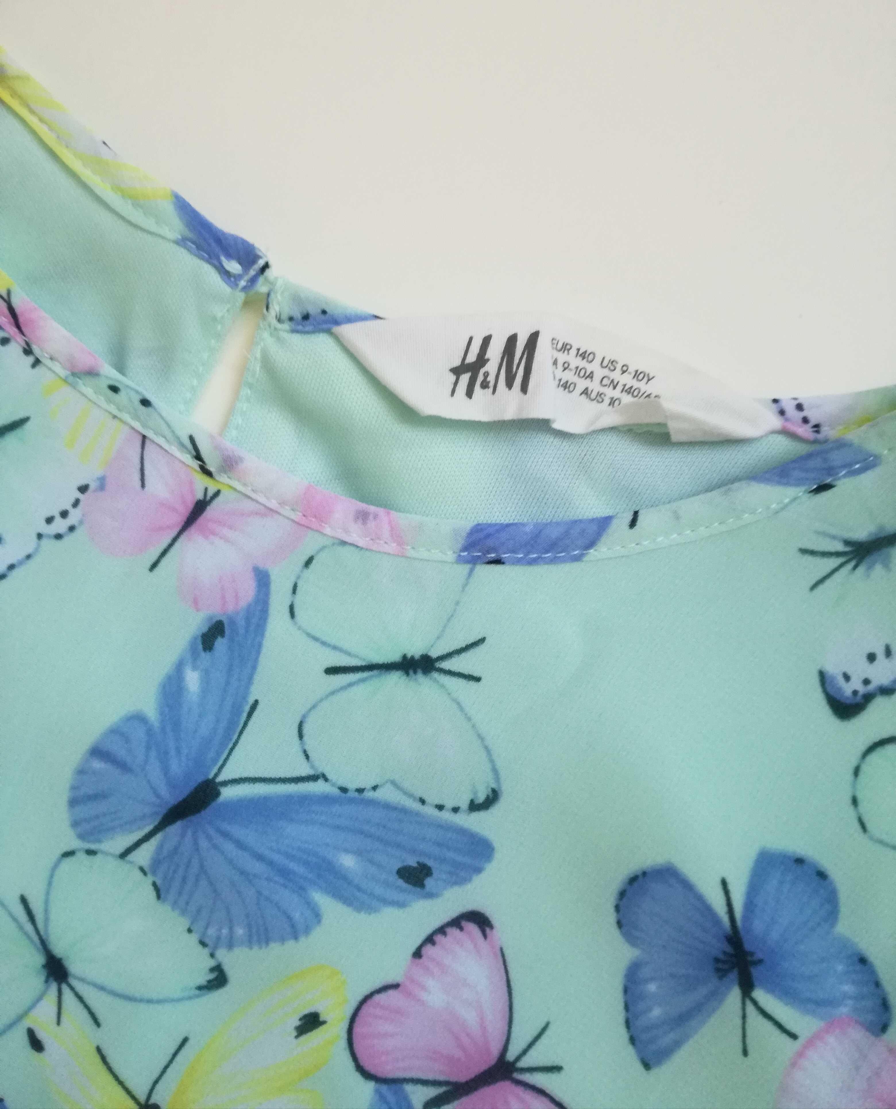 Детска рокля с къс ръкав H&M - размер 140 см.