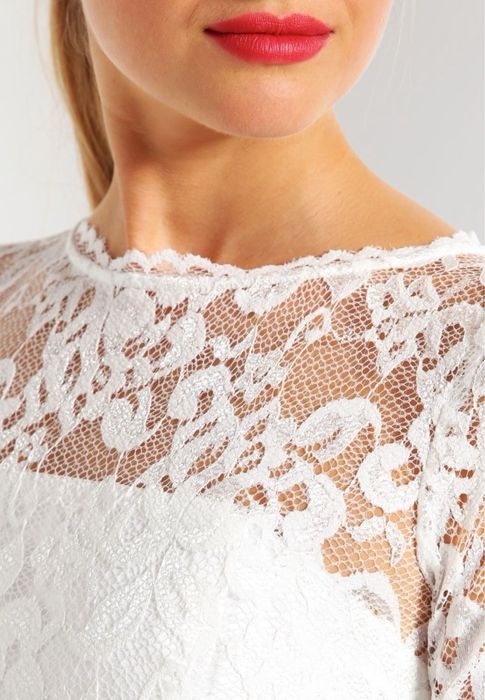 Булченска  сватбена или за кръщене официална бяла рокля SWING