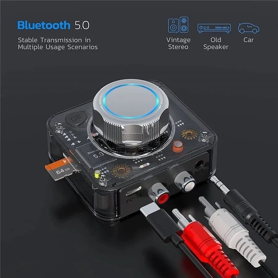 Receptor Audio Bluetooth Carkit Audio Sunet 3D și intrate microSD