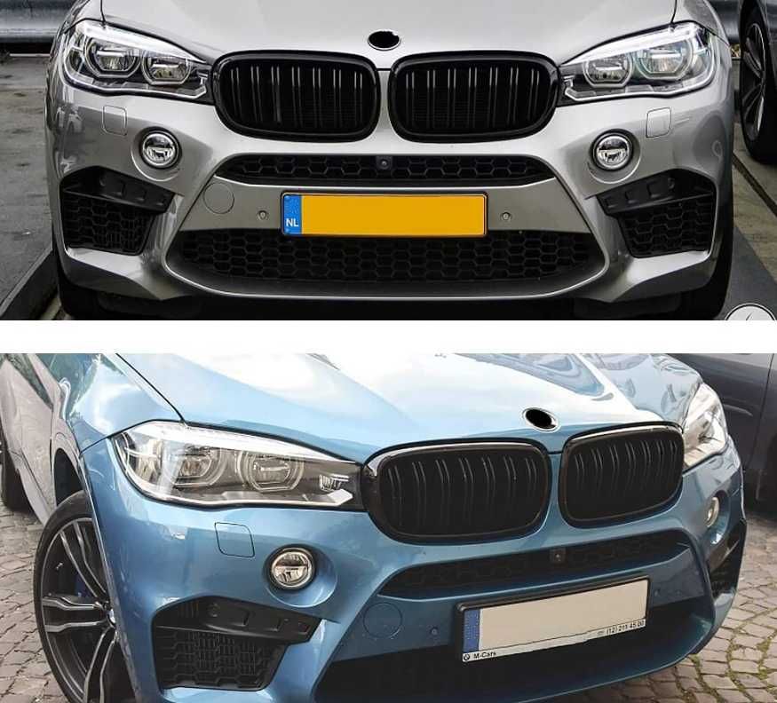 Бъбреци с двойни ребра черен лак за BMW X5 F15, X6 F16 13-18Г