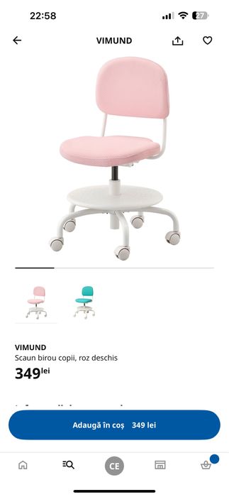 Scaun birou Ikea copii