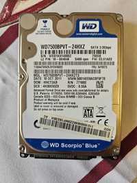 HDD 2.5" - Toshiba 640 GB, WD Scorpio Blue 750 GB, WD Elements 1 TB
