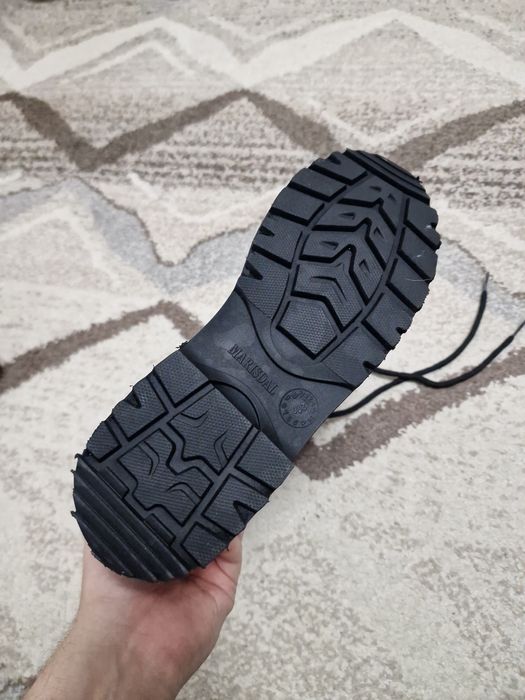 Ghete militare negre din piele naturală, mărimea 40.5