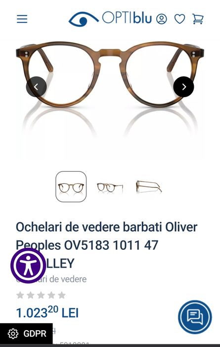 Ochelari de vedere Oliver Peoples