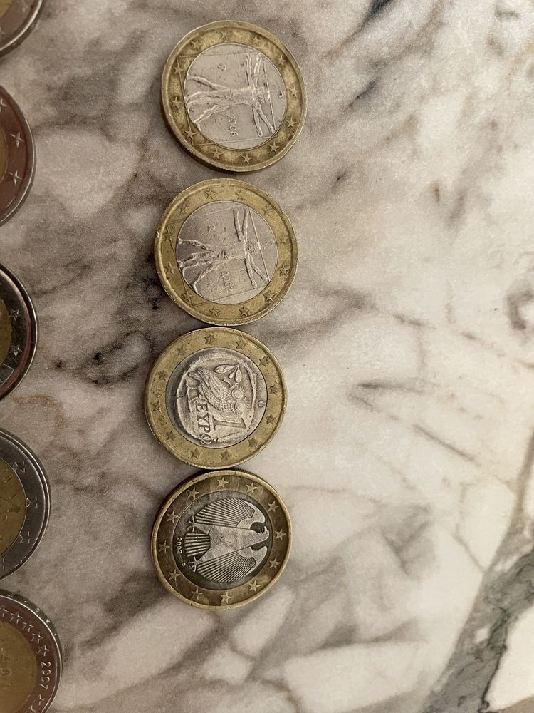 Colecție monede 2euro și 1 euro