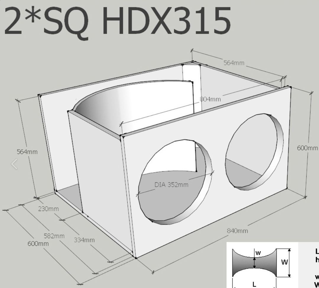Короб под сабвуфер 2*15
