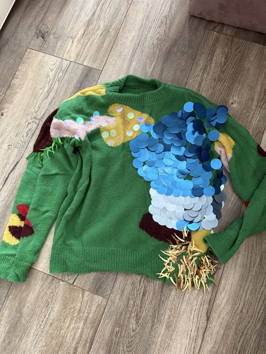 Дамски плетен пуловер