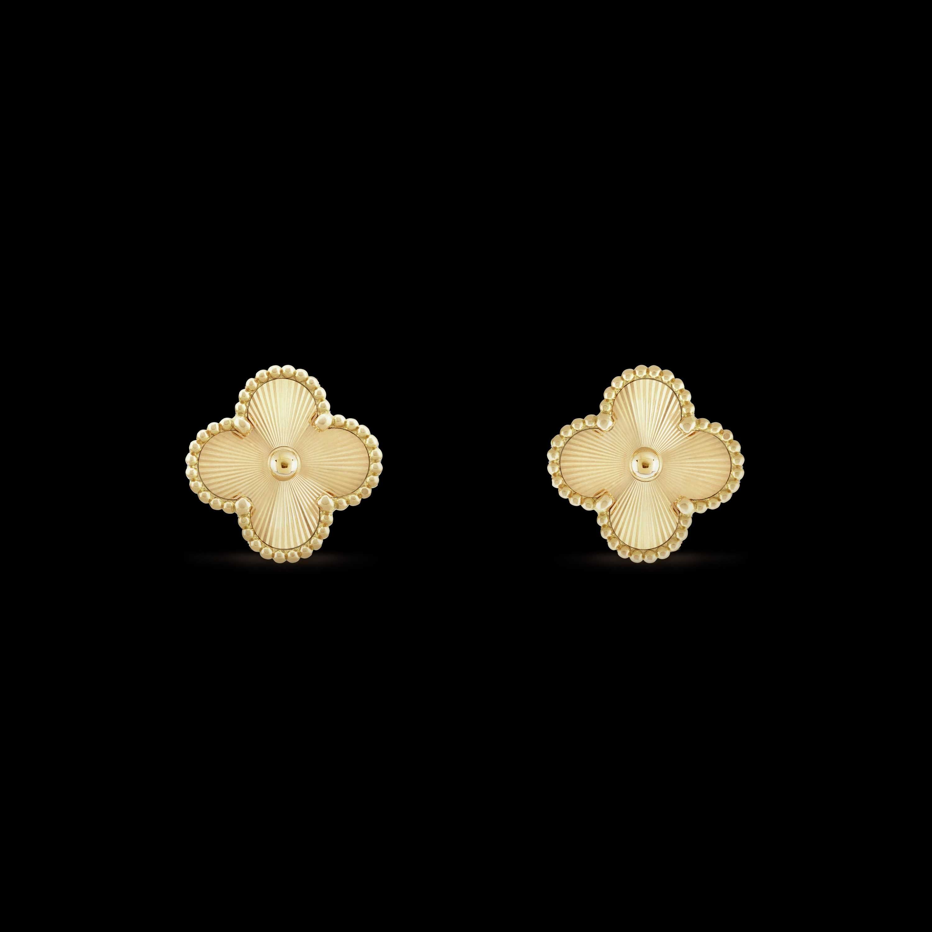 Van Cleef & Arpels VCA Gold Vintage Alhambra Clover Дамски Обеци
