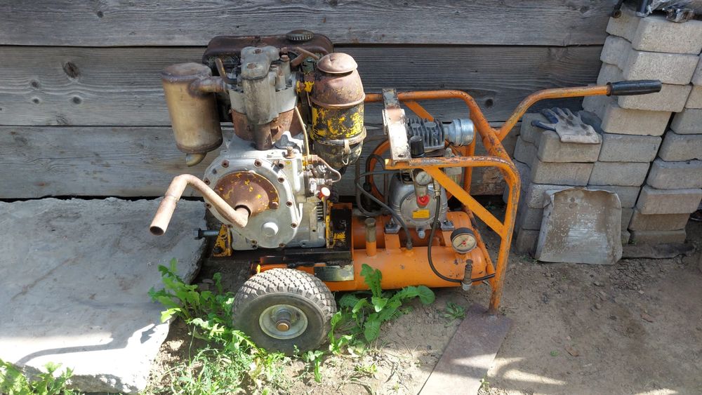 Compresor de aer pe motorină