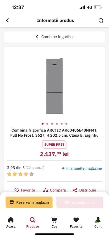 Combina frigorifica Arctic