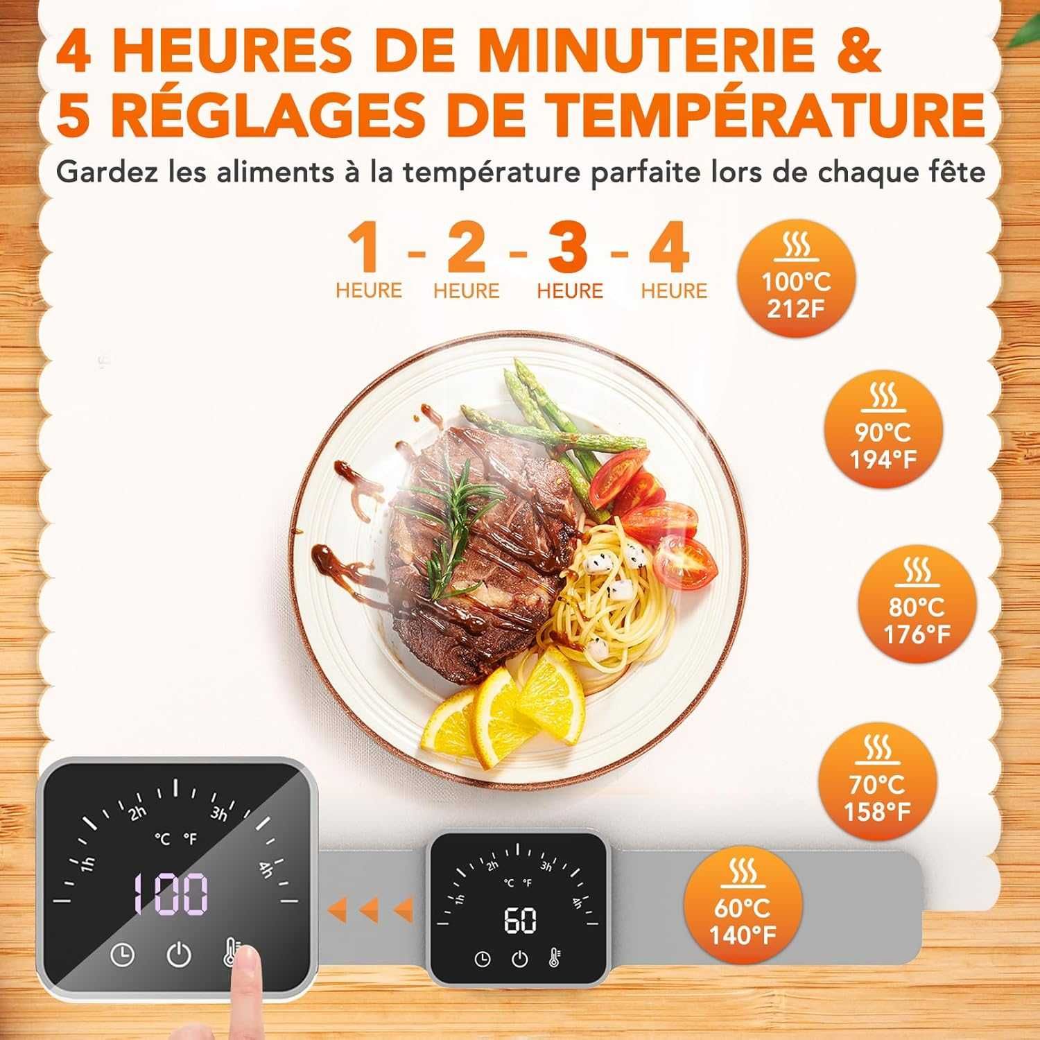 Затопляща плоча за храна Premium, Chauffe Électrique,Гаранция