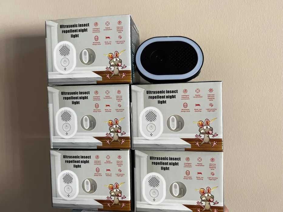 Лампа и ултразвуков електронен репелент за мишки, гризачи, комари