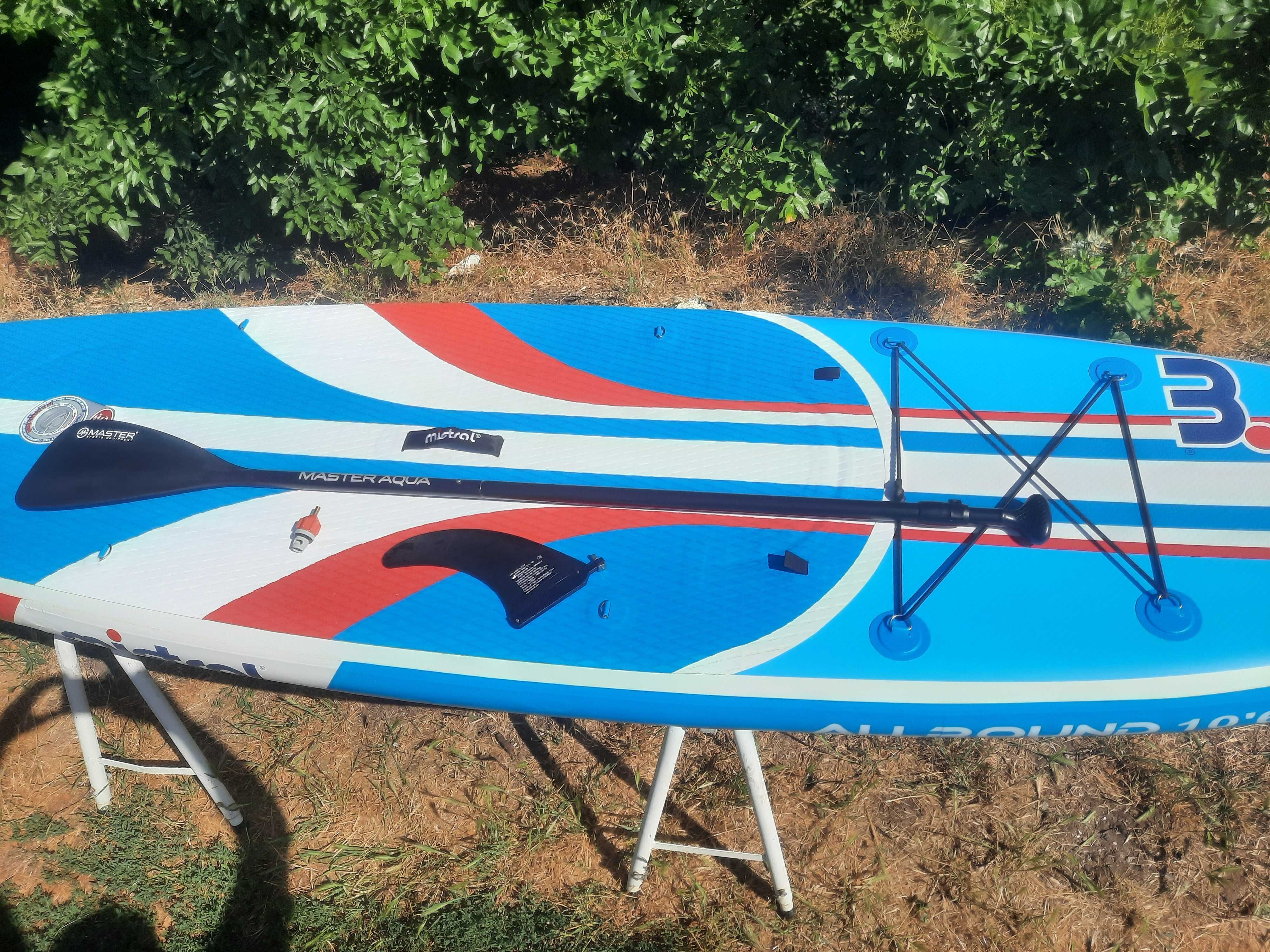 Надуваем падълборд SUP дъска  Mistral Allround 10'6'' двукамерна