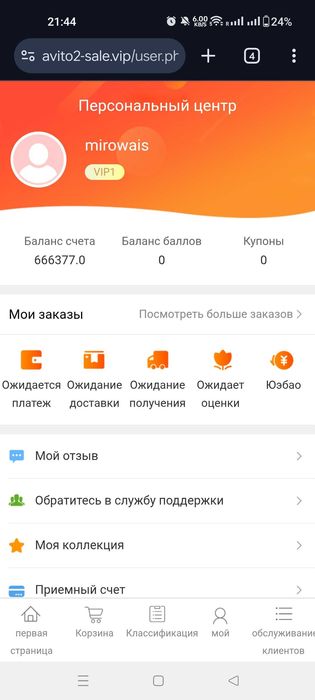 Avito vip 1 account