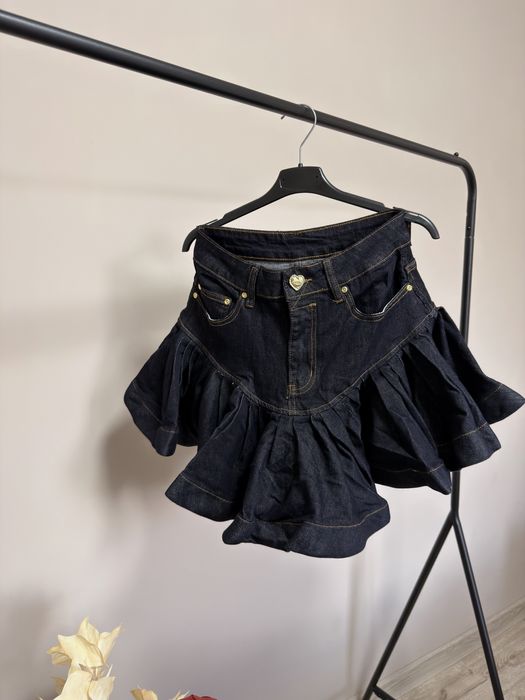 Дънкова пола с воали