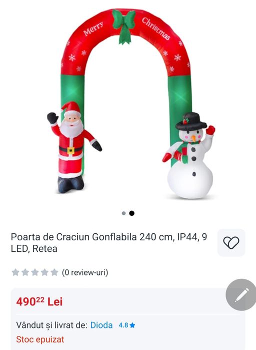 Gomflabila craciun decor exterior