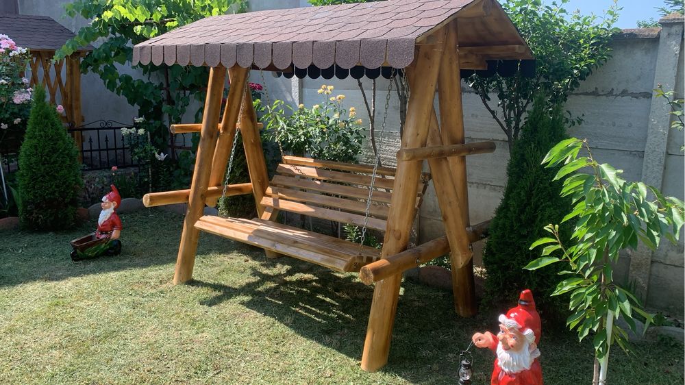 Vind leagan Balansoar rustic hintă gradina din lemn rotund