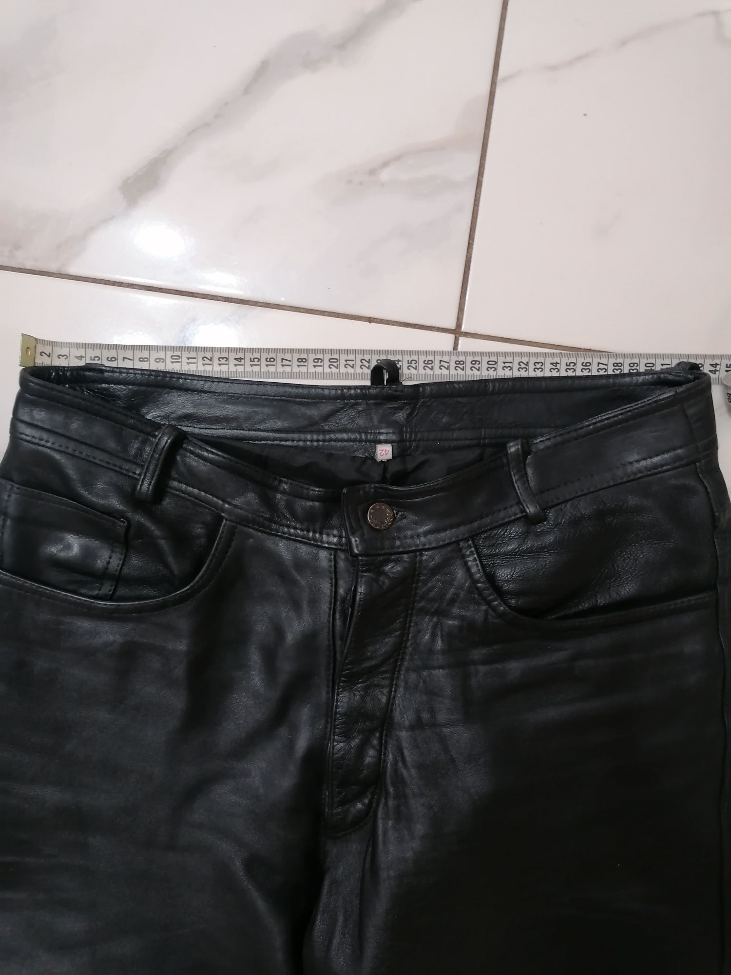 Pantalon piele moto chopper