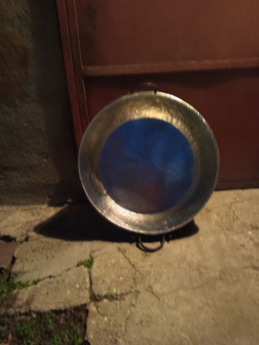 БАКЪРЕНА ТАВА за лютеница и курбан и лятна манджа антична запазена тав