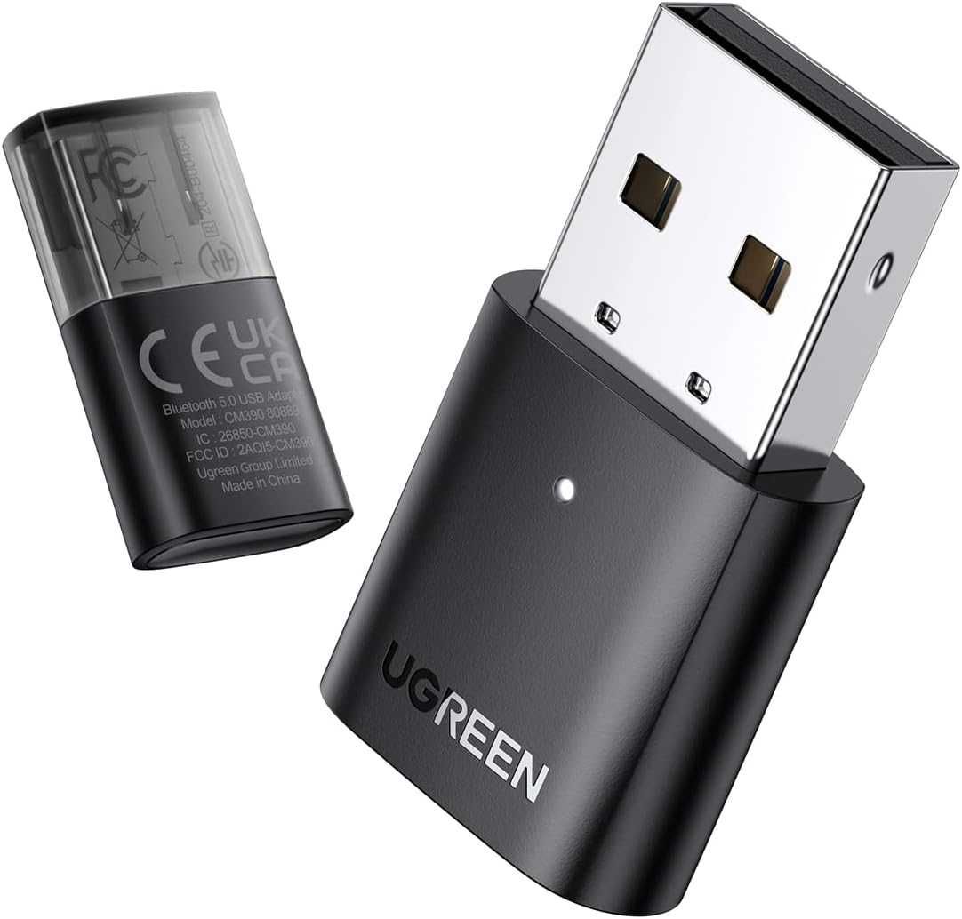 UGREEN USB Bluetooth адаптер за компютър,5.0 Windows11/10/8.1 без драй